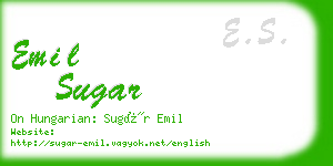 emil sugar business card